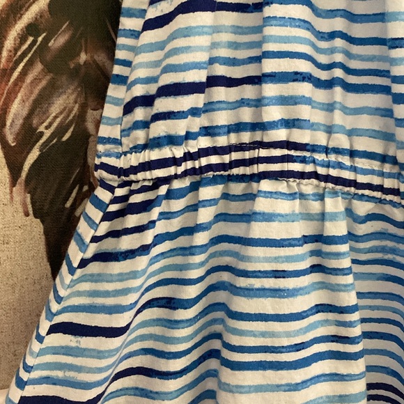 Blue striped cotton summer dress - Picture 6 of 6